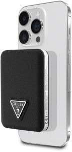 Powerbank indukcyjny Guess Grained       Triangle 5000mAh 15W USB-C MagSafe czarny 3
