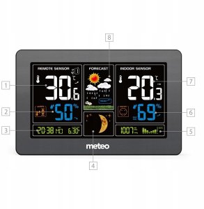 STACJA POGODOWA Z DCF METEO SP96 POGODYNKA 16