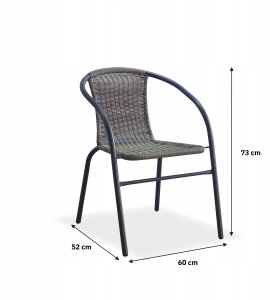 ZESTAW MEBLI OGRODOWYCH STOLIK KRZESŁA KOMPLET MEBLI TARAS Z TECHNORATANU 13