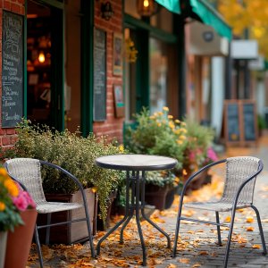 ZESTAW MEBLI OGRODOWYCH STOLIK KRZESŁA KOMPLET MEBLI TARAS Z TECHNORATANU 3