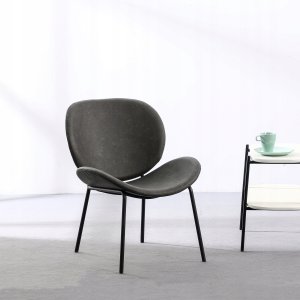 KRZESŁO FOTEL Z AKSAMITU WYGODNE METALOWE NOGI 4