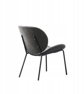 KRZESŁO FOTEL Z AKSAMITU WYGODNE METALOWE NOGI 10