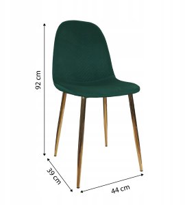 Nuforma KRZESŁO TAPICEROWANE SALON BIURO AVELLINO ZIELONE 3