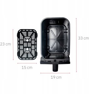 FRYTKOWNICA BEZTŁUSZCZOWA PODWÓJNA AIR FRYER DWUKOMOROWA Ceramiczna WEBBER 10