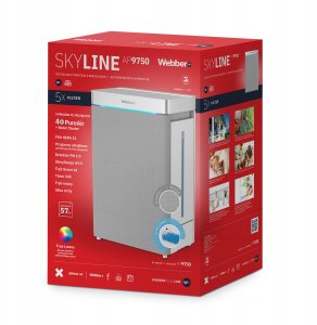 Oczyszczacz powietrza nawilżacz Webber AP9750 SMART AI WIFI 100W 57m 8