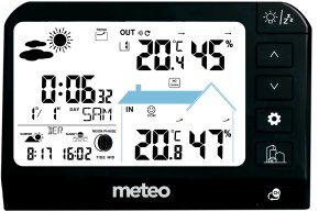 Meteo STACJA POGODOWA METEO SP204 POGODYNKA HIGROMETR CZUJNIK ZEWNĘTRZNY DCF 5