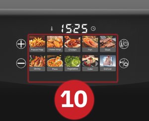 FRYTKOWNICA BEZTŁUSZCZOWA AIR FRYER 8,8L NIEPRZYWIERAJĄCA WEBBER 10 P 2200W 4