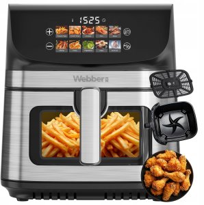 FRYTKOWNICA BEZTŁUSZCZOWA AIR FRYER 8,8L NIEPRZYWIERAJĄCA WEBBER 10 P 2200W 9