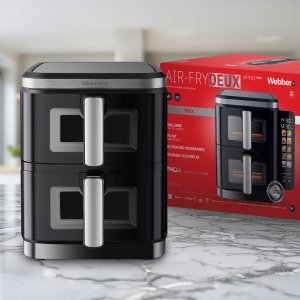 FRYTKOWNICA PODWÓJNA PIONOWA BEZTŁUSZCZOWA AIR FRYER 2800W 11L XXL WEBBER 8
