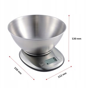 Waga kuchenna Webber Waga kuchenna WEBBER EK4390 INOX stal nierdzewna LCD 5kg 1g misa tarowanie 8