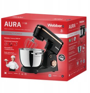 ROBOT KUCHENNY PLANETARNY WEBBER SM15 MIKSER 2000W MISA 5,2L WIELOFUNKCYJNY 4