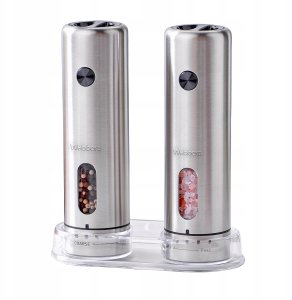 MŁYNEK DO PIEPRZU I SOLI ELEKTRYCZNY AKUMULATOROWY USB 2 SZT INOX WEBBER 2