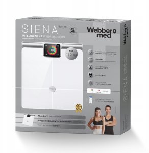 Waga łazienkowa Webber Waga Łazienkowa Analityczna 57 Parametrów Apple Health, Google Fit, WIFI 4