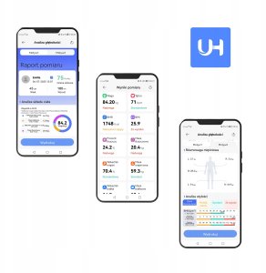 Waga łazienkowa Webber Waga Łazienkowa Analityczna 57 Parametrów Apple Health, Google Fit, WIFI 5