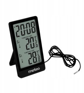 Stacja Pogodowa Termometr zewnętrzny pokojowy wewnętrzny METEO SP111C 2
