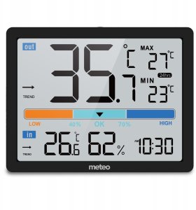 STACJA POGODOWA CYFROWA TERMOMETR METEO SP109C 2