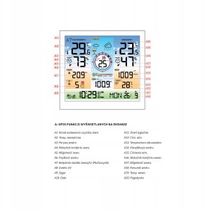 Stacja Pogodowa POGODY Bezprzewodowa METEO Higrometr Barometr WIFI SP601 10