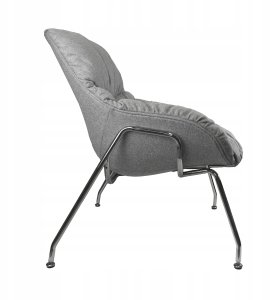 Fotel tapicerowany PIKOWANY szary NUVOLA 3
