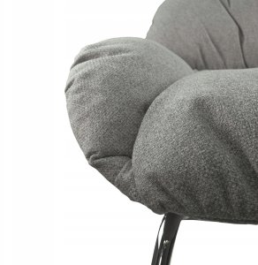 Fotel tapicerowany PIKOWANY szary NUVOLA 4