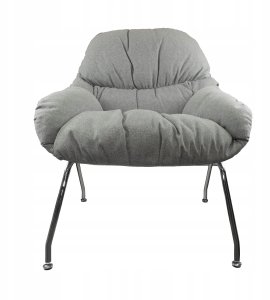 Fotel tapicerowany PIKOWANY szary NUVOLA 5