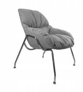 Fotel tapicerowany PIKOWANY szary NUVOLA 6