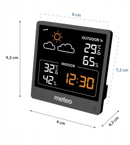 Stacja pogodowa Meteo STACJA POGODOWA METEO SP200 Z POGODYNKA EKRAN LCD CZUJNIK BEZPRZEWODOWY 5