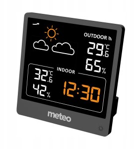 Stacja pogodowa Meteo STACJA POGODOWA METEO SP200 Z POGODYNKA EKRAN LCD CZUJNIK BEZPRZEWODOWY 7