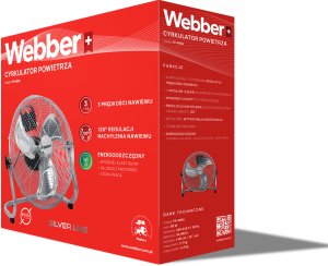 WENTYLATOR Cyrkulator Powietrza PODŁOGOWY DUŻY Wiatrak 40 cm WEBBER CICHY 12