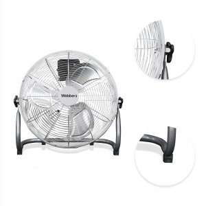 WENTYLATOR Cyrkulator Powietrza PODŁOGOWY DUŻY Wiatrak 40 cm WEBBER CICHY 10
