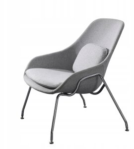 Fotel tapicerowany nowoczesny z 2 poduszkami 4