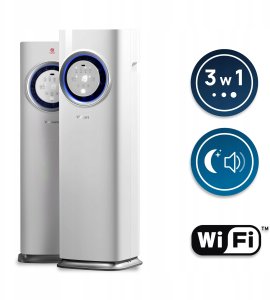 Klimatyzator przenośny cichy 3w1 Webber 1,7kW WiFi Pompa ciepła grzanie 9