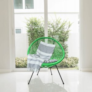 Krzesło Ogrodowe na balkon taras Fotel żyłkowy Nowoczesny NUFORMA zielone 4