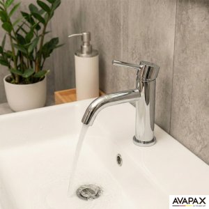 Bateria umywalkowa Avapax Kseno stojąca chrom (ABKS111111) 7