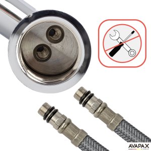 Bateria umywalkowa Avapax Kseno stojąca chrom (ABKS111111) 10