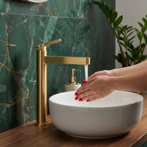 Bateria umywalkowa Avapax Aurevo stojąca złoty (ABAU131211) 2