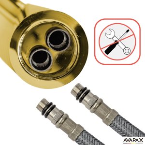 Bateria umywalkowa Avapax Aurevo stojąca złoty (ABAU131211) 10