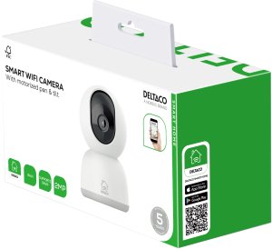 Smart WiFi camera DELTACO with motorized pan & tilt, white / SH-IPC16 / 1902918 9