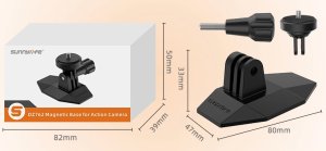 UCHWYT MAGNETYCZNY DO KAMER SPORTOWYCH M.IN. GOPRO, DJI OSMO POCKET 3/ ACTION 4, INSTA360 X5 15