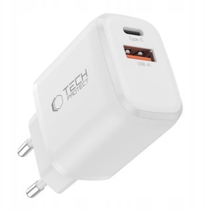 Ładowarka Tech-Protect NCA45W-GAN 2-PORT NETWORK CHARGER PD 45W / QC3.0 WHITE 2