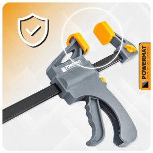 Powermat ŚCISK STOLARSKI ZACISK DŹWIGNIOWY 450x60 MM SZYBKOZACISKOWY AUTOMATYCZNY 2