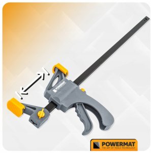 Powermat ŚCISK STOLARSKI ZACISK DŹWIGNIOWY 450x60 MM SZYBKOZACISKOWY AUTOMATYCZNY 6