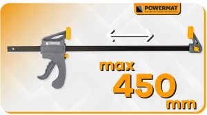 Powermat ŚCISK STOLARSKI ZACISK DŹWIGNIOWY 450x60 MM SZYBKOZACISKOWY AUTOMATYCZNY 8