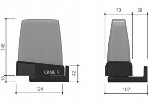 Came Lampa ostrzegawcza KRX1FXSY 24/230V żółty (806LA-0030) 6