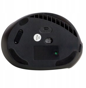 Mysz Q-Connect Myszka ergonomiczna bezprzewodowa pionowa Q-CONNECT, 6-przyciskowa z akumulatorem, dla praworęcznych, czarna 5