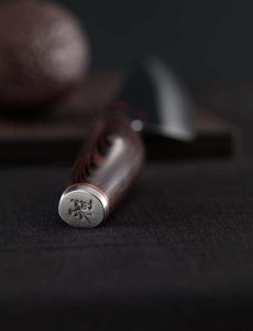 Miyabi Nóż Santoku 14 cm, Brązowy, Wygładzony 2