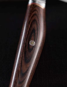 Miyabi Nóż Santoku 14 cm, Brązowy, Wygładzony 3