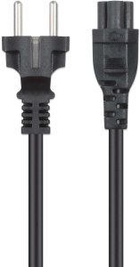 Manhattan kabel zasilające Czarny 3 m CEE7/7 IEC C5 4