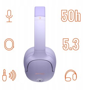 Słuchawki Manta HDP1001PU RYTMO ELEGANCE Słuchawki nauszne purpurowe 3