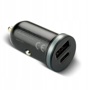 Ładowarka samochodowa 1 x USB QC3.0, 1 x USB-C PD 35W czarna 3