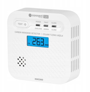 Czujnik czadu, tlenku węgla Kruger&Matz Connect S10 Tuya PN-EN50921 2